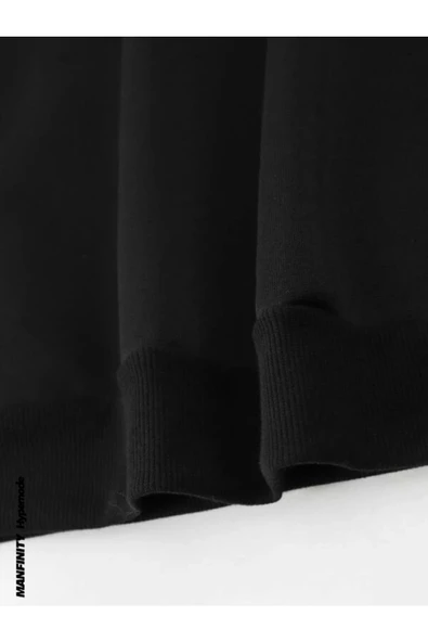 Erkek Slowly Baskı Kapüşonlu Sweatshirt - Resim 5