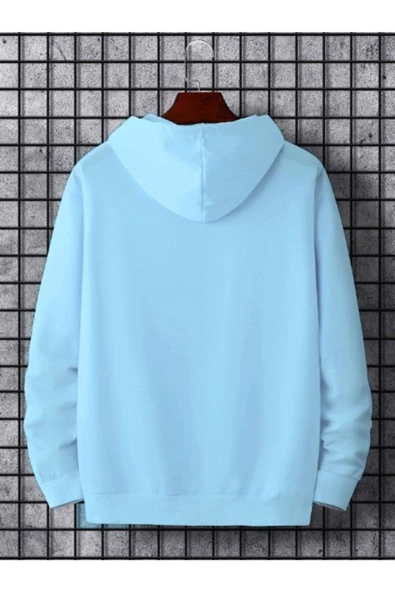 Erkek Believe Baskılı Oversize Kapşonlu Sweatshirt - 9