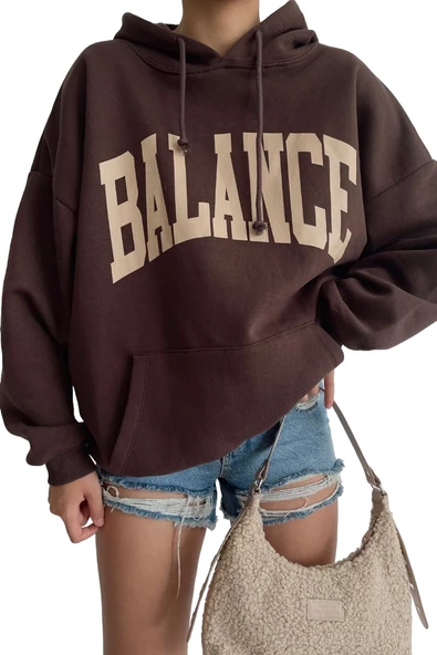 Kadın Kahverengi Balance Sweatshirt