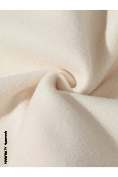 Unisex Bej Sırt Angel Baskı Kapüşonlu Sweatshirt - Resim 5