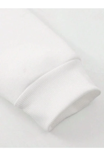 Erkek Dikey Baskılı Desenli Oversize Kapşonlu Sweatshirt - Resim 6