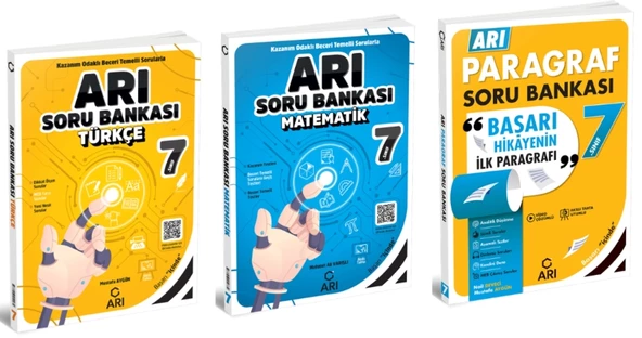ARI YAYINCILIK 7. SINIF Türkçe + Matematik + Paragraf Soru Bankası