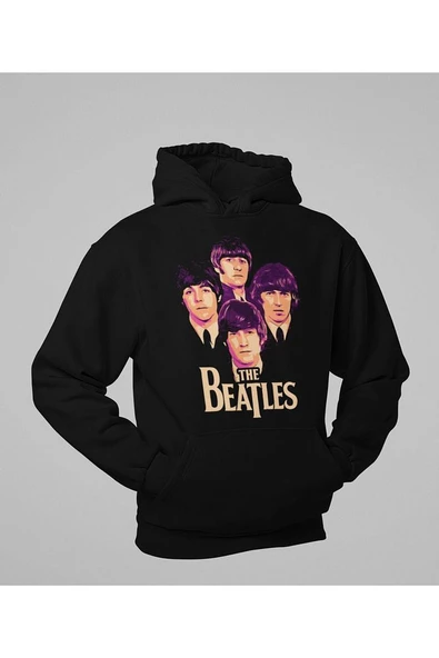 The Beatles Baskılı Unisex Oversize Müzik Grubu Hoodie