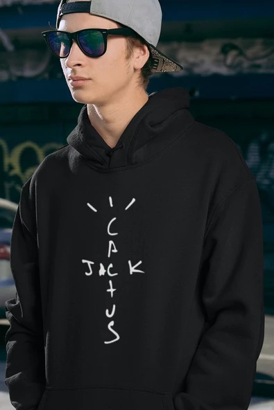 Cactus Jack Baskılı Unisex Oversize Traviis Scott Hoodie