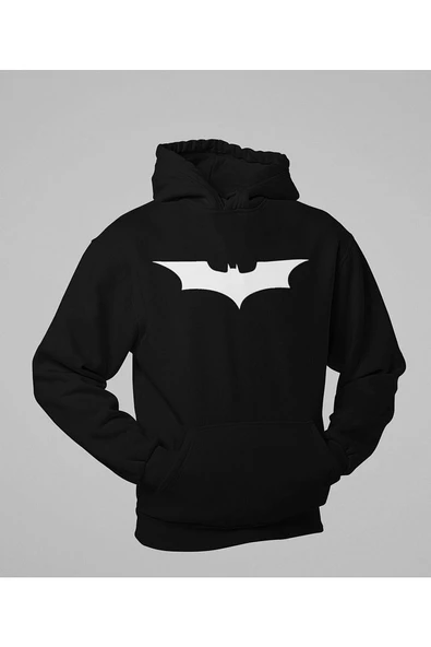 Batman Logo Baskılı Unisex Oversize Dc Karakter Hoodie