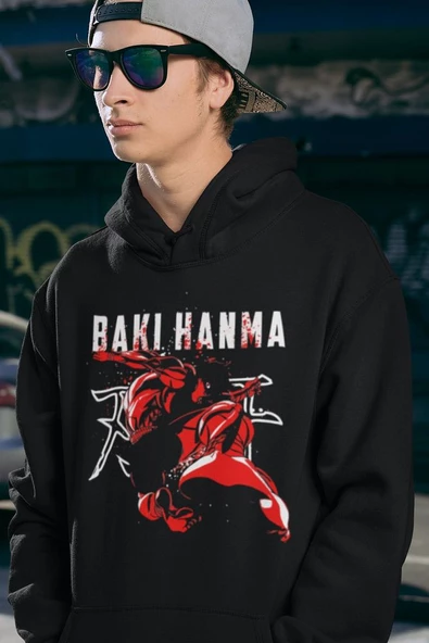 Baki Hanma Baskılı Unisex Oversize Anime Hoodie