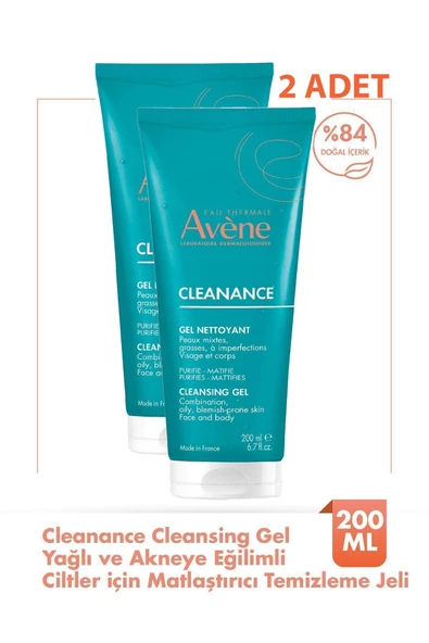 Avène Cleanance Cleansing Gel 200 ml 2 Adet