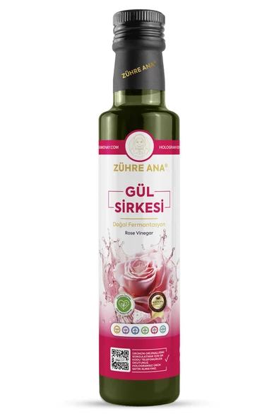 Gül Sirkesi Doğal Fermantasyon Rose Vinegar 500 Ml