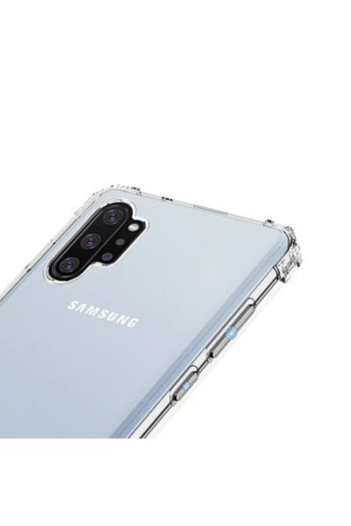 TechnoGuru Samsung Galaxy Note 10 Plus Köşe Korumalı Şeffaf Jelly Premium Silikon Kılıf