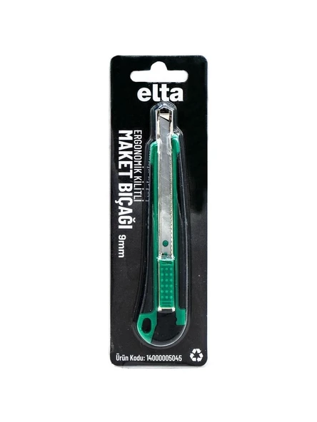 İzeltaş Elta 9 mm Ergonomik Kilitli Maket Bıçağı Falçata - 2