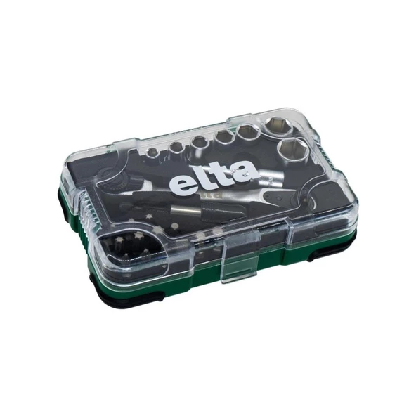 Elta 1/4" Altıköşe Cırcırlı Lokma Anahtar ve Bits Uç Seti 23 Parça - 2
