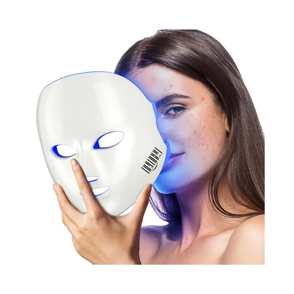 NEWKEY bakım için Mavi Işık Terapisi 7 Renk LED Yüz Maskesi