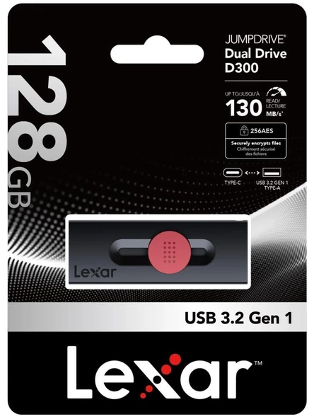 Lexar 128gb Usb Typec D300 100MB/s USB3.2 Flash Bellek - 3
