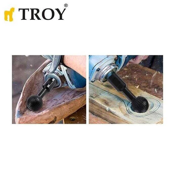 TROY 25080 M14-20 Avuç Taşlama İçin Küresel Ahşap Zımpara Öğütme Ucu - 5