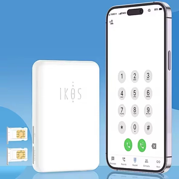 Apple iPad iPod iOS Bluetooth Çift SIM Adaptörü Telefon Aramaları Veri İnternet ve SMS IKOS K6 Çift Sim - 2