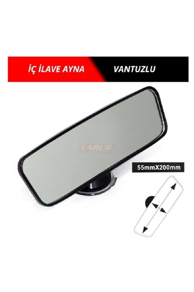 Iç Ilave Ayna Vantuzlu 200 Mm X 55 Mm Dikiz Aynası Ilave - 2