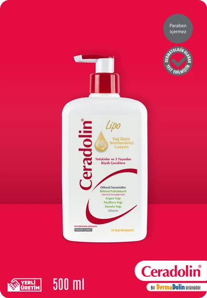 CERADOLİN LİPO YAĞ BAZLI NEMLENDİRİCİ LOSYON 500 ML