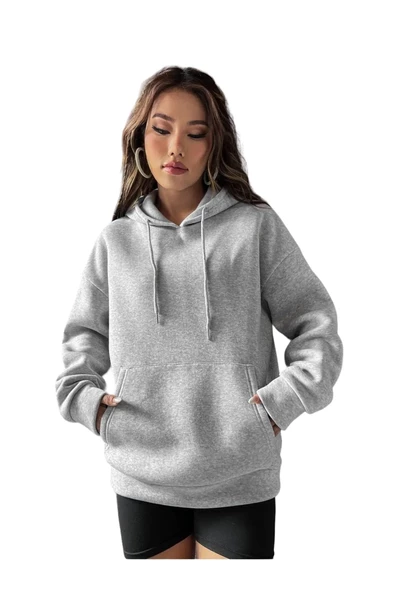Unisex Good Things Sırt Baskılı Oversize Kapşonlu Sweatshirt - 2