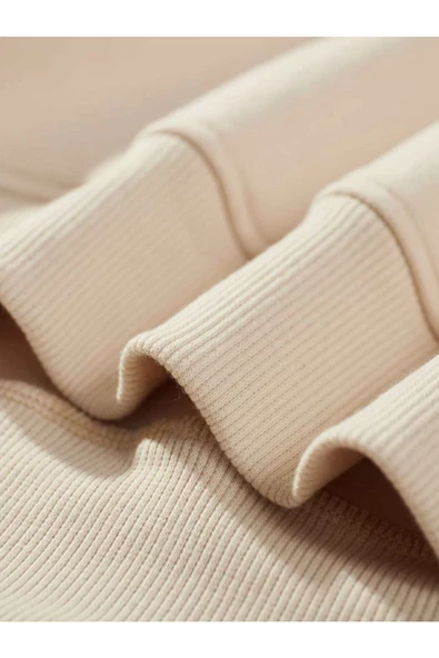 Unisex Ayıcık Baskılı Oversize Kapşonlu Sweatshirt - 10