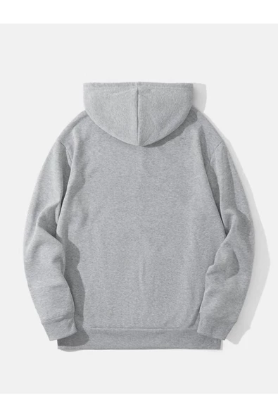 Unisex New Moment Baskılı Oversize Kapşonlu Sweatshirt - Resim 8