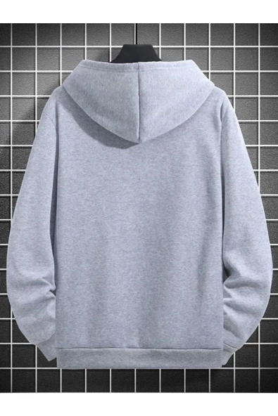 Unisex Paris Baskılı Kapşonlu Oversize Sweatshirt - 4