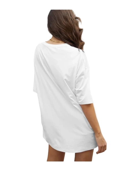 Kadın Malibu Baskılı Oversize T-Shirt - 2