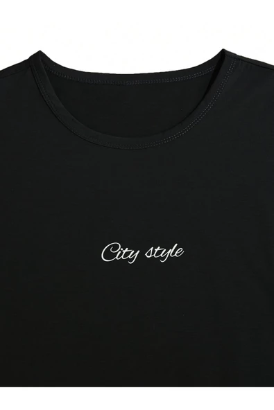 Erkek  City Baskılı Oversize T-shirt - 5