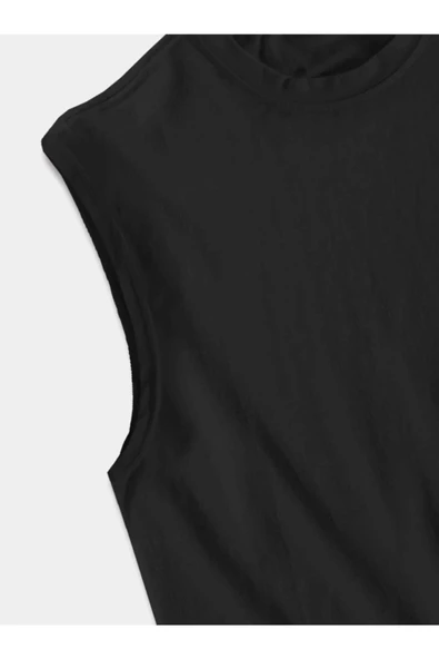 Erkek Siyah Made Extreme Baskılı Kolsuz T-shirt - 4