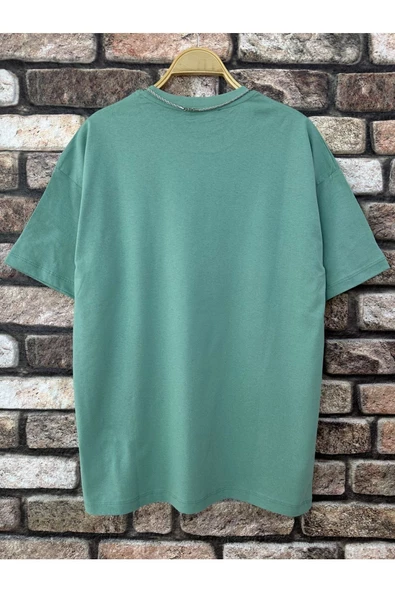 Erkek LA Baskılı Oversize Tshirt - 12