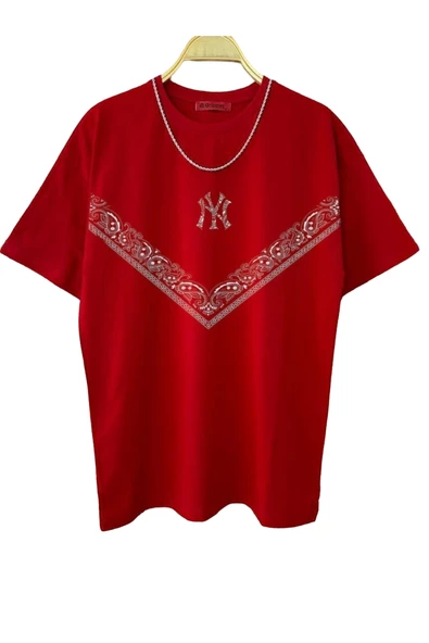 Erkek NY Baskılı T-Shirt - 4