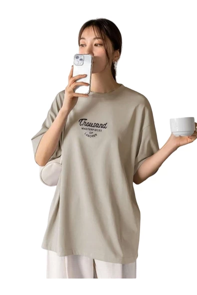 Kadın Thousand Baskılı Oversize T-shirt