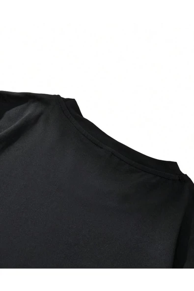 Erkek Brooklyn Kabartma Baskılı Oversize T-Shirt - Resim 11