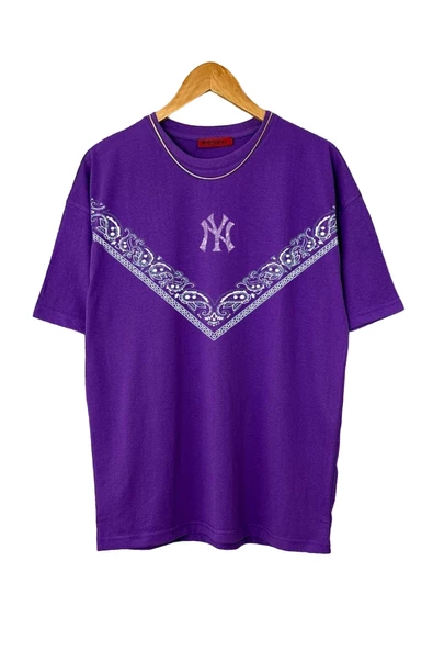 Erkek NY Baskılı T-Shirt - 6