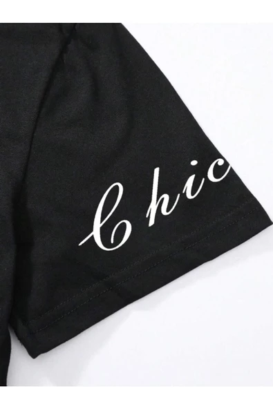 Erkek Chicago Baskılı Oversize T-shirt - 12