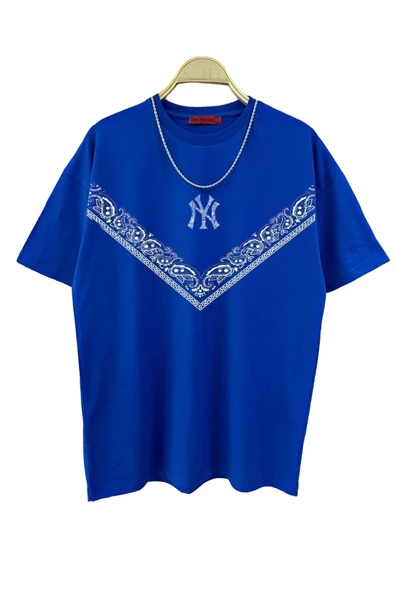 Erkek NY Baskılı T-Shirt - 2