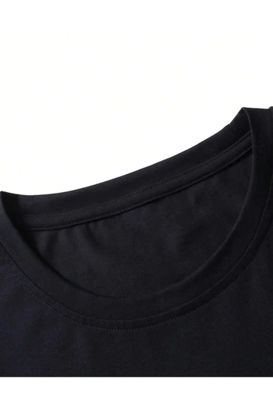 Erkek 3'lü Sırt Baskılı Oversize T-shirt - 6