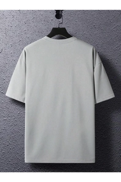 Erkek Slowly Baskılı Oversize T-shirt - 4