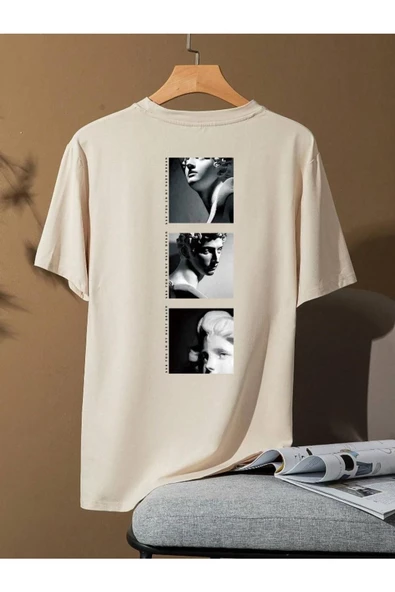 Erkek 3'lü Sırt Baskılı Oversize T-shirt - 10