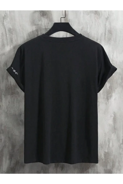 Erkek Chicago Baskılı Oversize T-shirt - 11