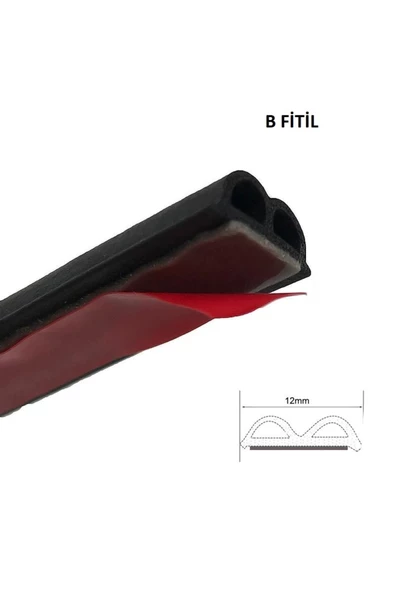 Araç B Fitil Kapı Altı Kenarı Kaput Bagaj Ses Önleyici Fitil 5mt - 2