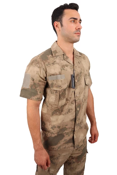 Kısa Kol Jandarma Kamuflaj Gömlek - Yazlık Askeri Gömlek - 3