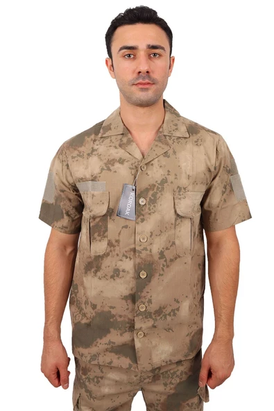 Kısa Kol Jandarma Kamuflaj Gömlek - Yazlık Askeri Gömlek - 4