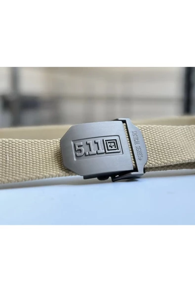 5.11 Tactical Bej Metal Tokalı Pantolon Kemeri - 3