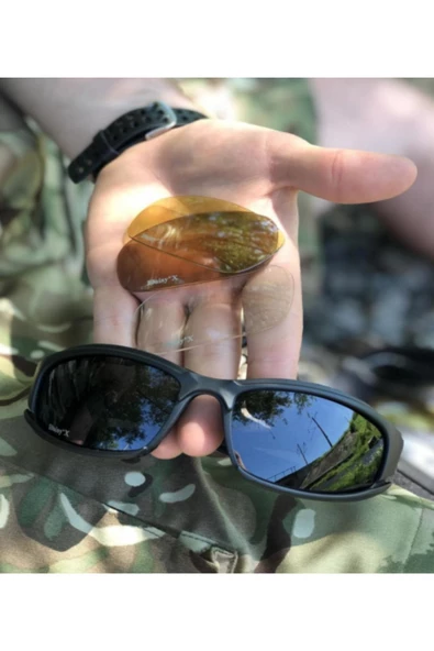 X7 Koruyucu 4 Lensli Polarize Taktikal Gözlük / Tactical Gözlük - 7