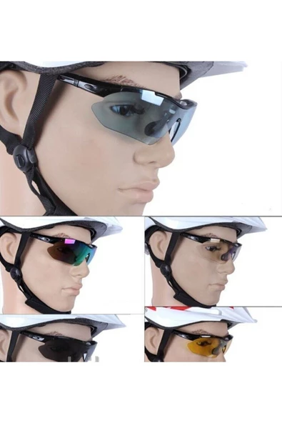 Taktikal 5 Lensli Koruyucu Gözlük Oakley Polarized Tactical Gözlük / Taktik Gözlük / Balistik Gözlük - 7