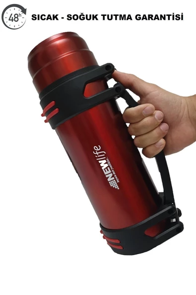 Paslanmaz Çelik 1.8 Lt Vacuum Bottle Pro Termos Kırmızı - 2