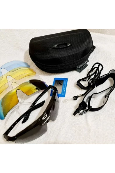 Oakley Polarize 5 lensli taktikal gözlük / Tactical gözlük / Bisiklet Gözlüğü - 7