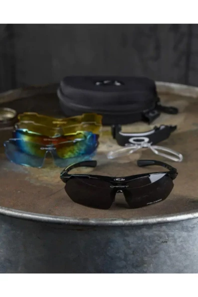 Oakley Polarize 5 lensli taktikal gözlük / Tactical gözlük / Bisiklet Gözlüğü - 2