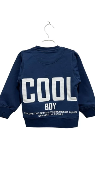 uğurböceğiçocuk Cool Boy Yazılı Maskot Erkek Sweat 1474 - 9