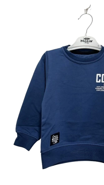 uğurböceğiçocuk Cool Boy Yazılı Maskot Erkek Sweat 1474 - 8